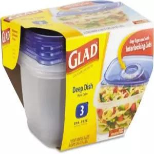 뚜껑이 있는 글래드웨어 딥 접시 용기 8컵 64온스 3개