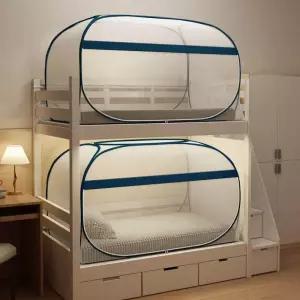 이층침대용 모기장 기숙사 가정용 원터치 사각 싱글침대