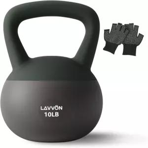 부드러운 케틀벨 - 쿠션 충격 방지 베이스와 미끄럼 홈 운동용 그립 웨이트 여성 및 남성용 안전 근력 훈련