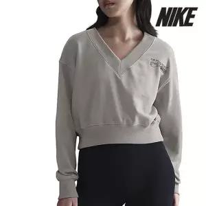 나이키 여성 크롭티 /g12- HV4857-009 / 우먼스 피닉스 플리스 오버사이즈 브이넥 크롭