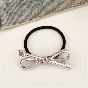 실버 리본형 헤어 머리 끈 러블리 곱창 머리 스카프