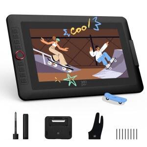 XPPen 13.3인치 드로잉 태블릿, 스크린 아티스트 13.3 Pro V2 16384 압력 펜, 디지털 아트, 그래픽 디자이너, 을 위한 8개의 바로 가기 키 및 빨간색 다이얼 | Mac, PC, Android 호환 | 프로 입문자