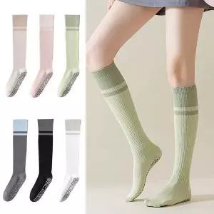 LHA_OG 소프트 파스텔 미끄럼방지 요가 골프 롱삭스