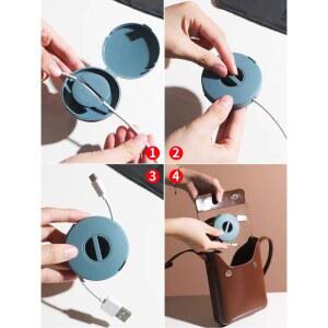 2024 새로운 데이터 케이블 보관함 와인 더 주최자 및 보관 유물 미니 휴대용 엉킴 방지