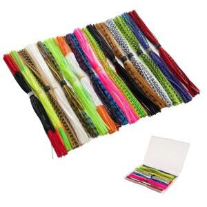 Ansnbo 16 컬러 플라이 타이잉용 실리콘 다리, 지그 스피너베이트 낚시 미끼 타이잉 소재로 미리 분류된 스커트