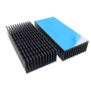 이지카고 40mm x 120mm 히트싱크 + 열전도성 접착 테이프, 외장 SSD NVME M.2 LED 수냉 펠티어 열전 GPU 미니 PC 서버 20mm