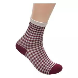 산뜻한 컬러 숙녀 미니 사각 체크 양말 여성예쁜양말