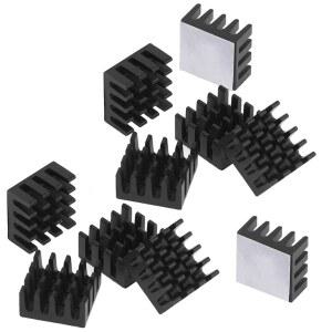 이지카고 10pcs 14mm 히트싱크 14x14x7mm + 프리 어플라이드 3M 8810 냉각 GPU 칩 VRAM VGA RAM (14mmx14mmx7mm) (블랙 14mm)