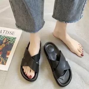 여성 여름 데일리 세련된 러블리 꼬임 슬리퍼 블랙 여성슬리퍼 여름슬리퍼 쪼리