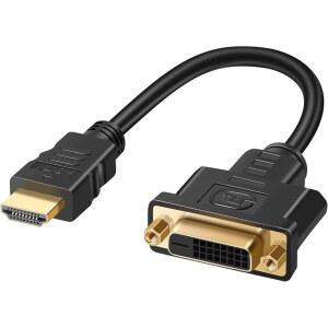 SAISN HDMI-DVI 어댑터 케이블, 양방향 HDMI 남성용 DVI-D (24+1) 여성용 컨버터 코드 1080P DVI-HDMI HD 비디오 어댑터 와이어, HDTV, PC, Xbox, 블루레이 DVD, A/V 리시버