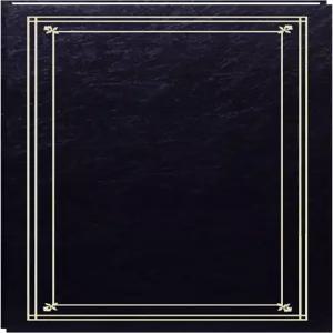 파이오니어 사진 앨범 204 포켓 포스트 바운드 슬림 라인 가죽 커버 4 x 6 프린트 블랙