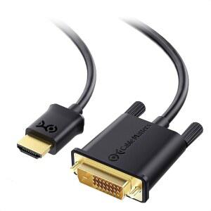 케이블 매터스 CL3 인월 등급 양방향 HDMI-DVI 케이블 - 6피트, DVI-HDMI 케이블, HDMI1.4-DVID 듀얼 링크 코드, 블랙