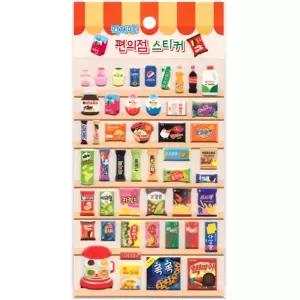 편의점 음식모형 말랑 미니어쳐스티커2P 놀이방 어린이집