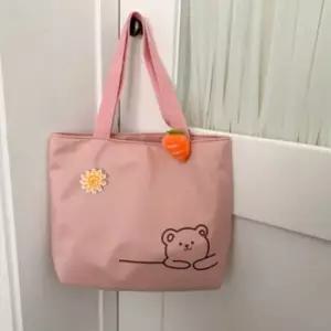 데일리 손가방 유행 10대 에코백 인기 여성 핑크 가방 에코백가방 캔버스에코백