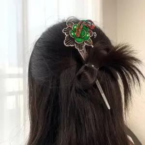 장미 꽃 비녀 5종 택1 혼주 웨딩 사진소품 올림머리 뒤꽃이 한복장식 촬영 드레스