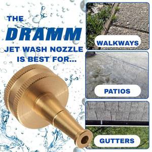 DRAMM 22310 튼튼한 황동 U2013 워시 배수구 노즐 산책로 제트 청소를 파티오