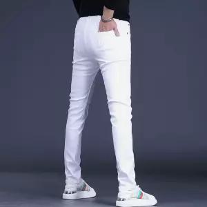 스키니진 남자스키니진스판 데님팬츠 화이트레귤러 화이트