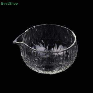 말차 그릇 고보로실리케이트 유리 투명한 텍스처로 준비에