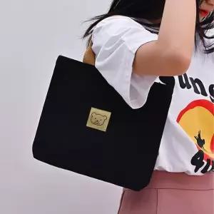 캔버스 미니 베어 핸드백 에코백 드링크백 미니에코백 드링크백 캔버스백 미니가방