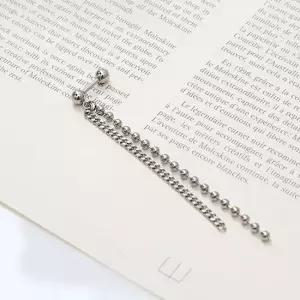 1+1) 써지컬 피어싱 실버 롱 스타 써지컬 피어싱 써지컬피어싱 큐빅귀걸이 피어싱귀걸이