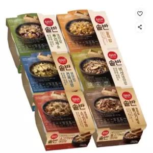 햇반솥반 6종세트(전복내장+뿌리채소+불고기버섯+버섯영양+소고기우엉+꿀약밥)