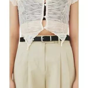 [롯데백화점]질스튜어트 블랙 프리미엄 통가죽 여성벨트 JABE5E120BK