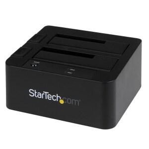 StarTech.com 듀얼 베이 USB 3.0 / eSATA to SATA 하드 드라이브 도킹 스테이션, 외장 2.5 3.5
