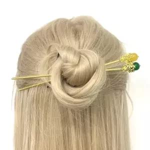 옥색 호박색 비녀 혼주 한복 뒤꽃이 헤어 악세서리 한국무용 댄서 한복장신구 민속촌