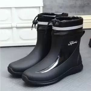남성 캐주얼 방수기능 레인부츠 장화 끈조절 다용도 남성레인부츠 레인부츠 첼시부츠