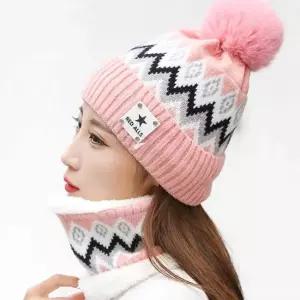 패턴 방울 비니 넥워머 세트 5컬러 방한 겨울 목보호폴라 목방한 넥토시 넥워모