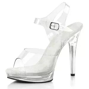 하이힐 클럽 힐 스틸레토 여성 가보시 구두 신발 여자 투명 12cm 나이트클럽 샌들