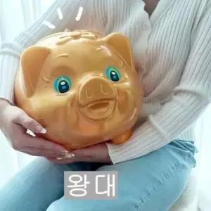 [문구/오피스] ALS 황금 돼지 저금통 왕대 1498 집들이 개업 복돼지 캐릭터 어린이 선물 동전 보관함