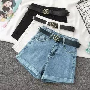3 숏팬츠 청반바지 핫팬츠 여자 데님 하이웨스트 여름 데님반바지