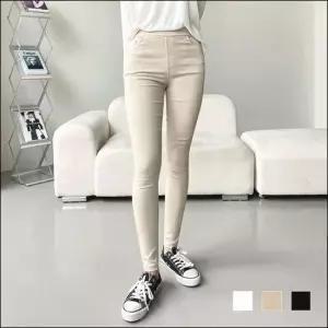 하이웨스트팬츠 허리밴딩 슬림핏 스키니진 스판 팬츠 쫄바지 여자