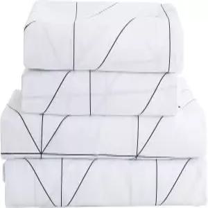 베스트 시즌 침대 시트 세트 3피스 - 트윈 사이즈-부드러운 내구성 극세사 침구 깊은 포켓 얼룩 변색 및