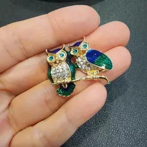 깜도리2 옷핀 자켓 소품 코사지 브로치 포인트 큐빅 부엉이 가방 장식 패션 액세서리