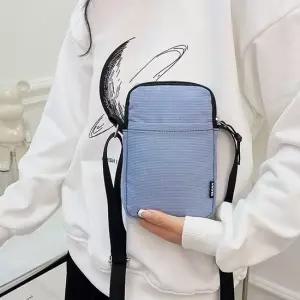여권 핸드폰 다용도 간편 수납 미니 크로스백 블루 핸드폰가방 미니크로스백