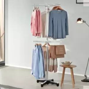 [JED] HA 옷걸이 회전식 좁은공간 스탠드 행거 트리플 조립식 틈새