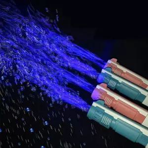 10구 자동 대형샷 버블건 샷건 원터치 비눗방울 LED 건전지 KC인증