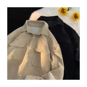 엘럽 남성용 하프 코트 체크 봄 가을 빈티지 칼라 재킷 박템3