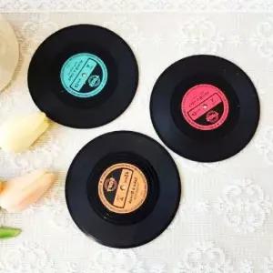 실리콘컵받침 실리콘 티 랜덤색상 코스터 레코더