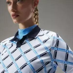 제이린드버그 여성용 반팔 티셔츠 기능성 PK카라티 로고 프린트 NK CA2498417