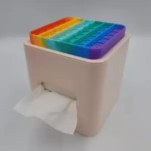 두루마리 사각 휴지케이스 핑크 두루마리휴지케이스