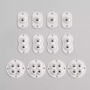 바퀴 부착식 볼캐스터 4개입 2구 4구가구용 서랍용 수납함이동 붙이는 볼바퀴 소형