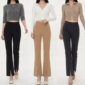 [하프클럽/]여자 하이웨이스트 편한 시즌리스 나팔 팬츠