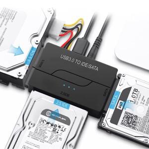 SATA/IDE to USB 3.0 어댑터 하드 드라이브 케이블 컨버터 2.5/3.5 인치 및 HDD 지원 6TB PC 맥북용