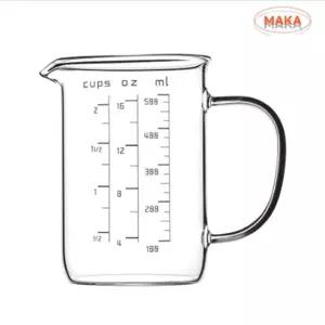 MAKA 마카 내열 유리 계량컵 500ml 계량컵 조리도구 계량 비커 계량용품