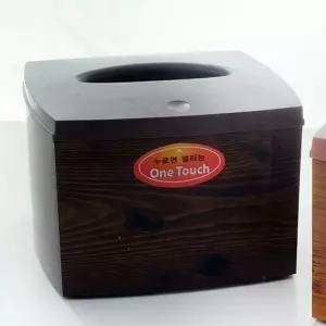 목향 원터치 냅킨함 전사 진갈색 냅킨꽂이 냅킨함 냅킨케이스 냅킨정리통