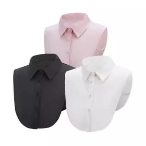 기본 레이어드 셔츠 페이크 카라 넥케이프 블라우스 페이크카라 케이프