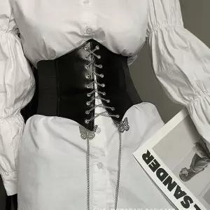 나비체인코르셋 벨트 허리 포인트 쥬얼리 밴딩 바디 여성벨트 원피스벨트